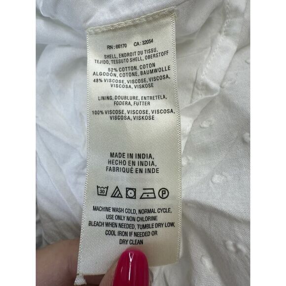 Anthropologie White Embroidered Tiered Midi Dress Halter Neck US 14 - Picture 14 of 15